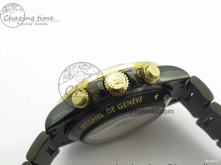Bracelet Kravitz Daytona Black YG Best Maker On DLC DLC BP Dial Strap) A4130 Edition (Free Leather 0121